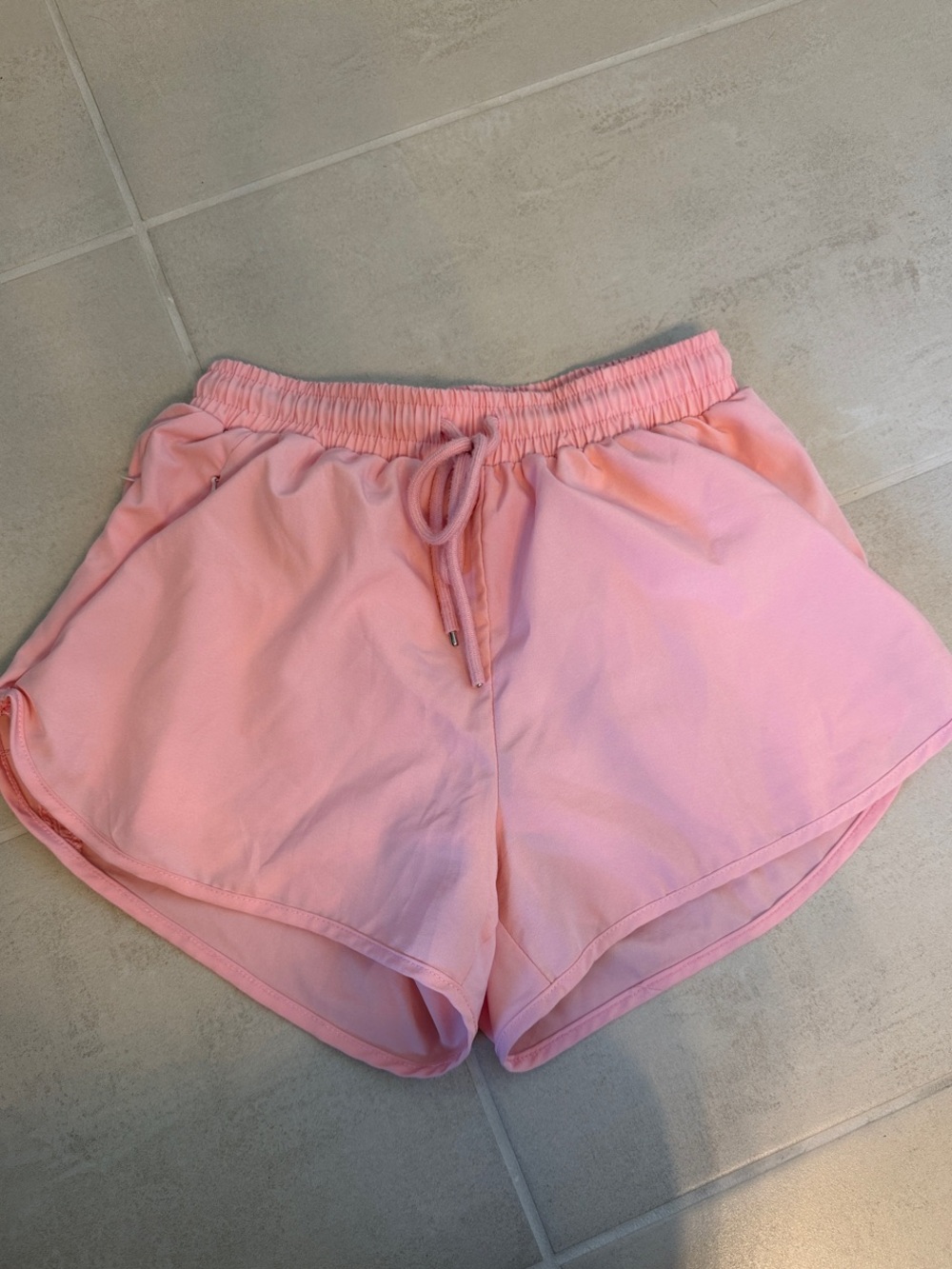 Amazon Women's Light Pink Athletic Drawstring Shorts